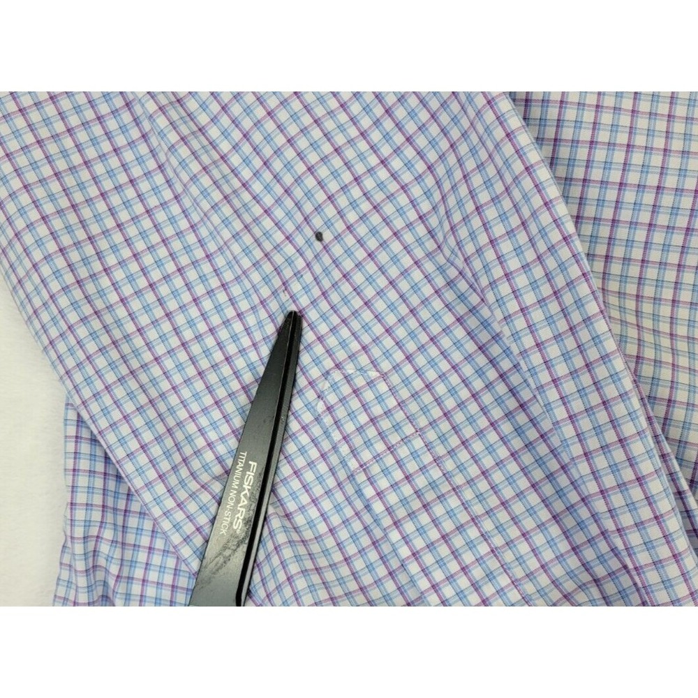 Men's Eton Brighton Button-Up Plaid Dress Shirt Slim Fit Sz L 41/16 - Picture 5 of 11
